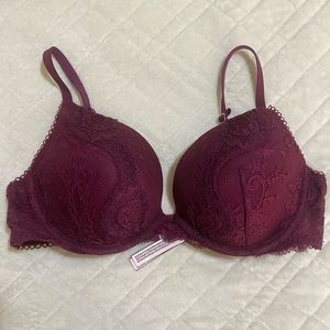 Victoria’s Secret Dream Angel’s Push Up Bra Maroon Color 34C